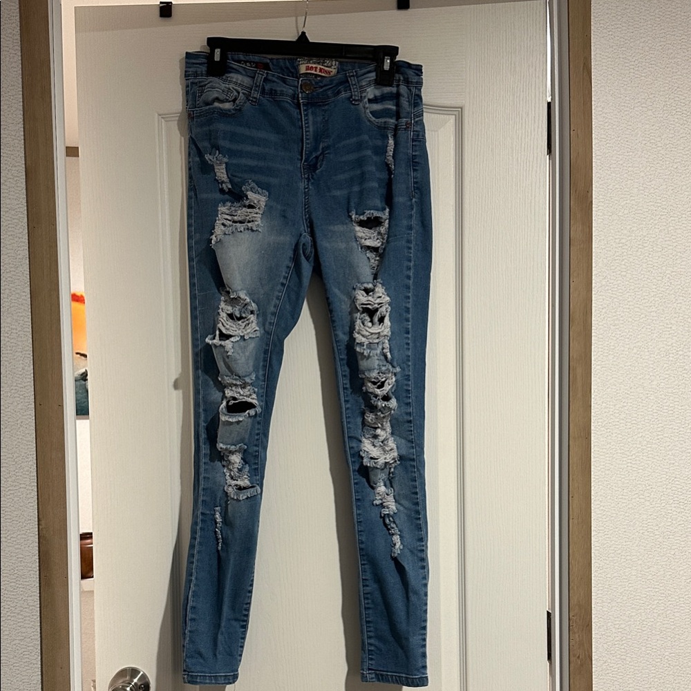Hot Kiss Ripped Blue Skinny JeansHot Kiss Skinny Lift Jeans